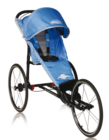 In 1980, Phil Baechler realized after going for a run with his son that the standard wheels on his baby stroller would never last. He replaced these with bicycle wheels from his garage. - and the three-wheeled "Baby Jogger " was born.