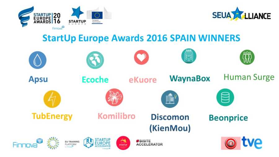 StartUp Europe Awards 2016 Just Recognized The Best Spanish Startups