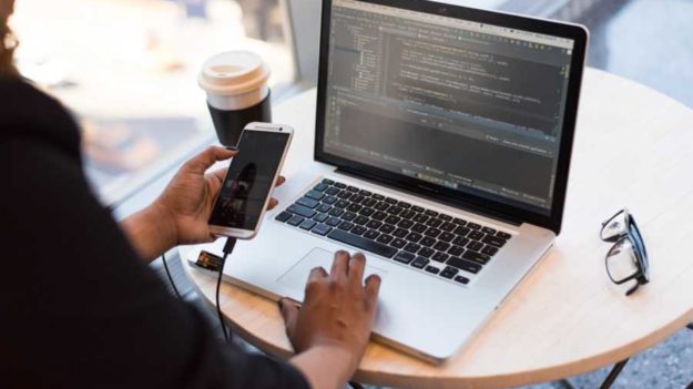 person app laptop work code
